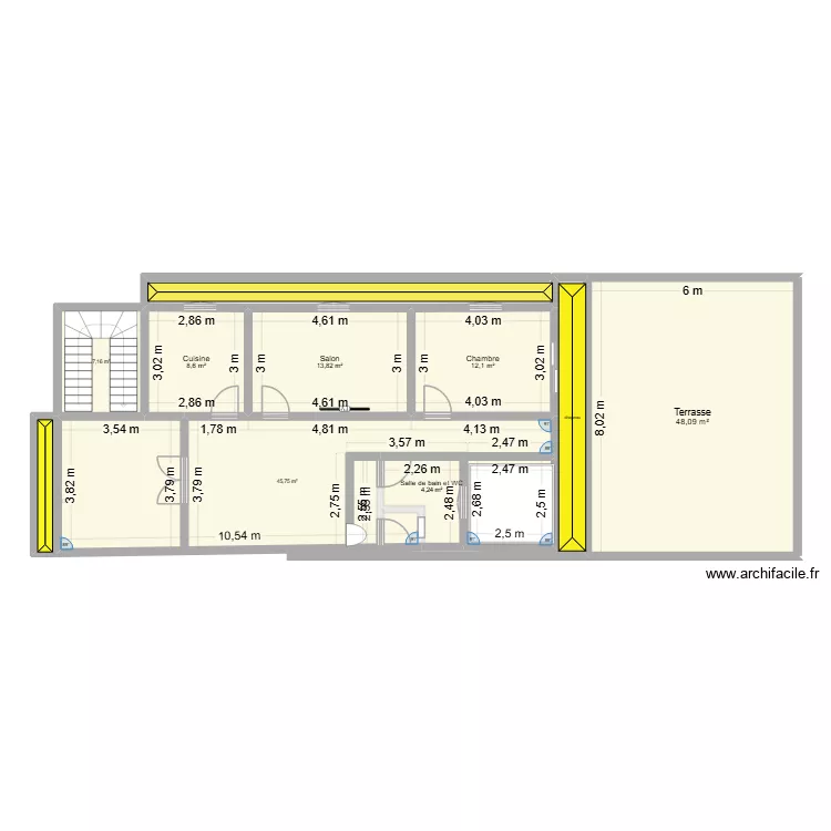 studio Aicha lazrag N1. Plan de 7  et 140 m²
