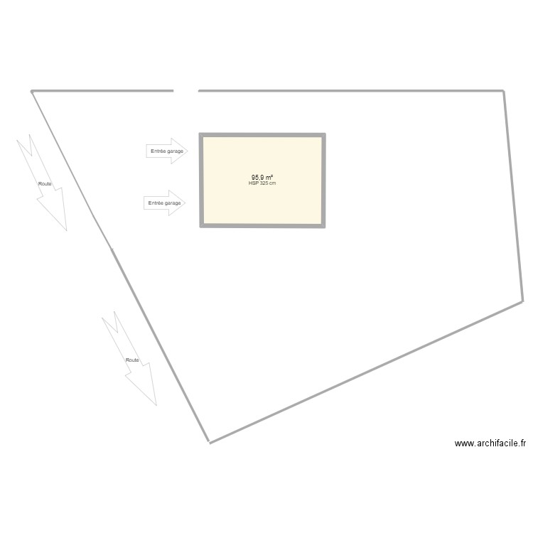 plan 1. Plan de 1 pièce et 96 m2