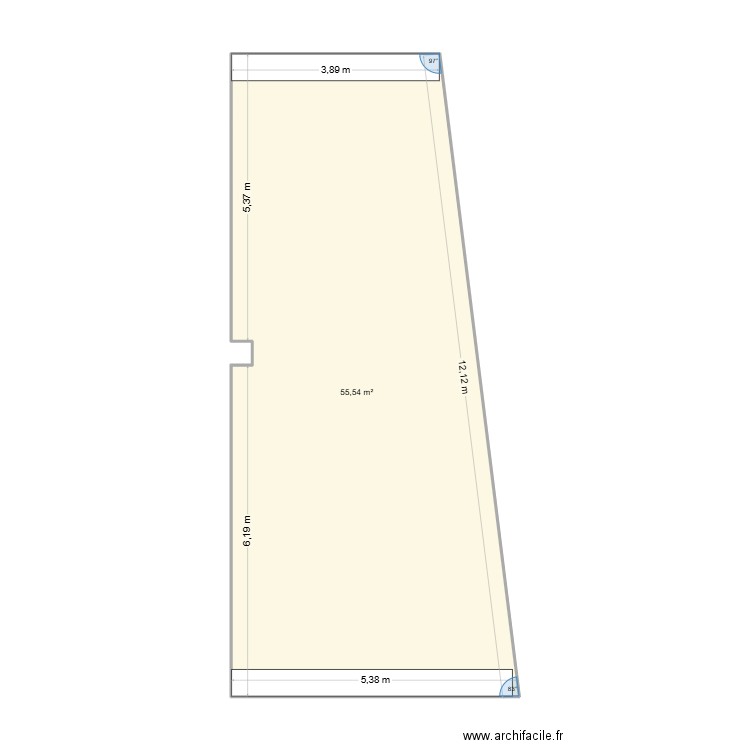 Show Room IDF. Plan de 1 pièce et 56 m2