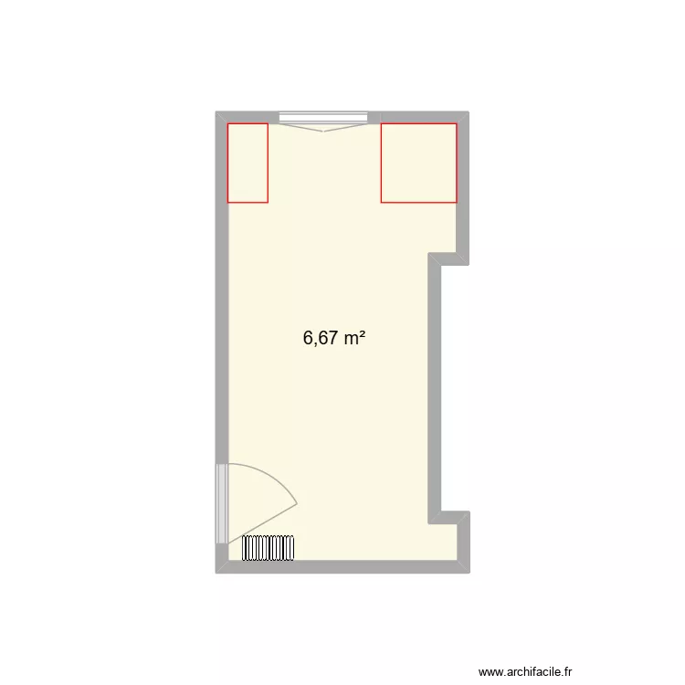 Chambre 6e. Plan de 1 et 7 m² Chambre 6e. Plan de 1 et 7 m²