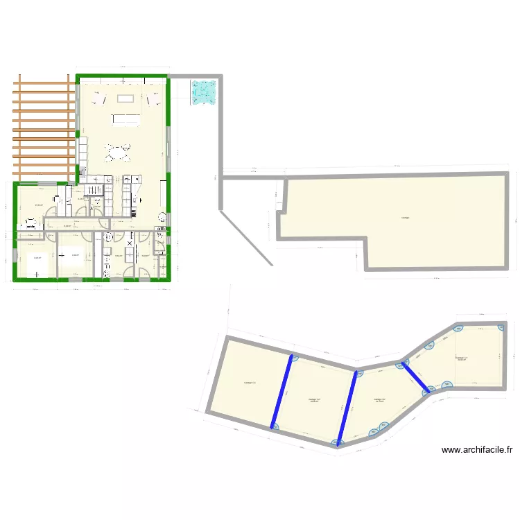 face ouest. Plan de 16 et 352 m² face ouest. Plan de 16 et 352 m²