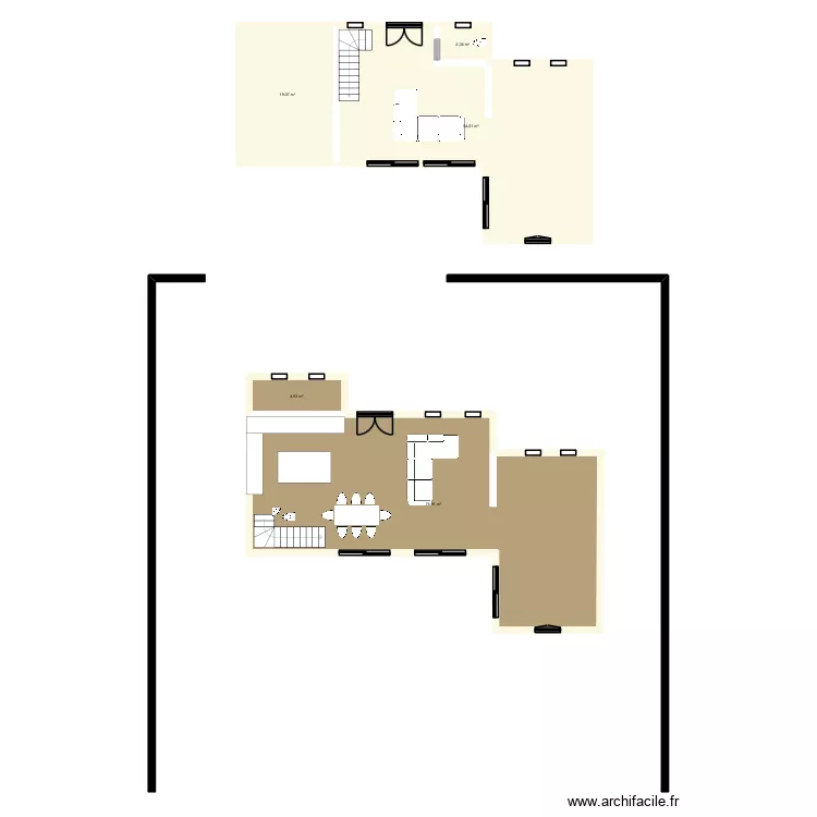 Maison 2. Plan de 5 et 157 m² Maison 2. Plan de 5 et 157 m²