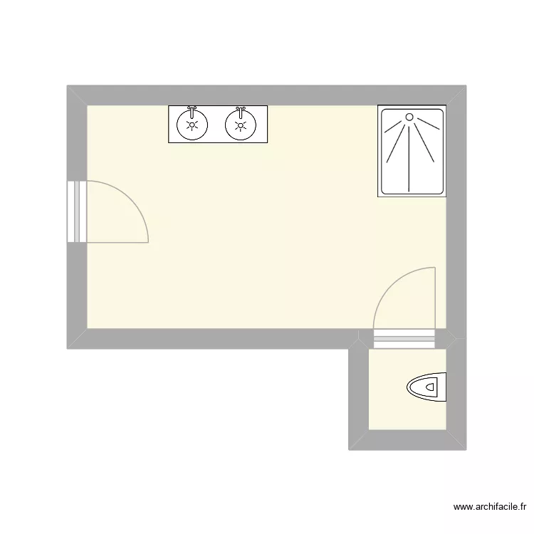 METAYER Eliane bis. Plan de 2 pièces et 15 m²