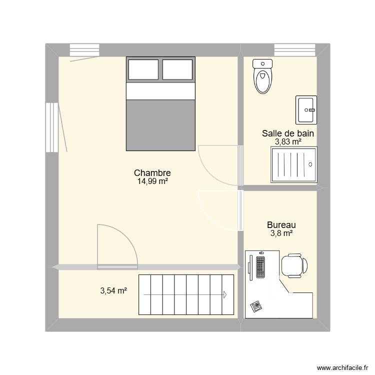 Les Farfadets plan &eacute;tage d&eacute;finitif. Plan de 0 pièce et 0 m2