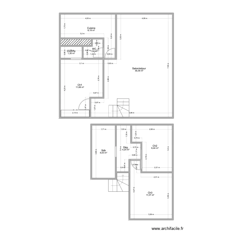 MUCKENSTURM 2. Plan de 10 Pièces et 90 m² MUCKENSTURM 2. Plan de 10 Pièces et 90 m²