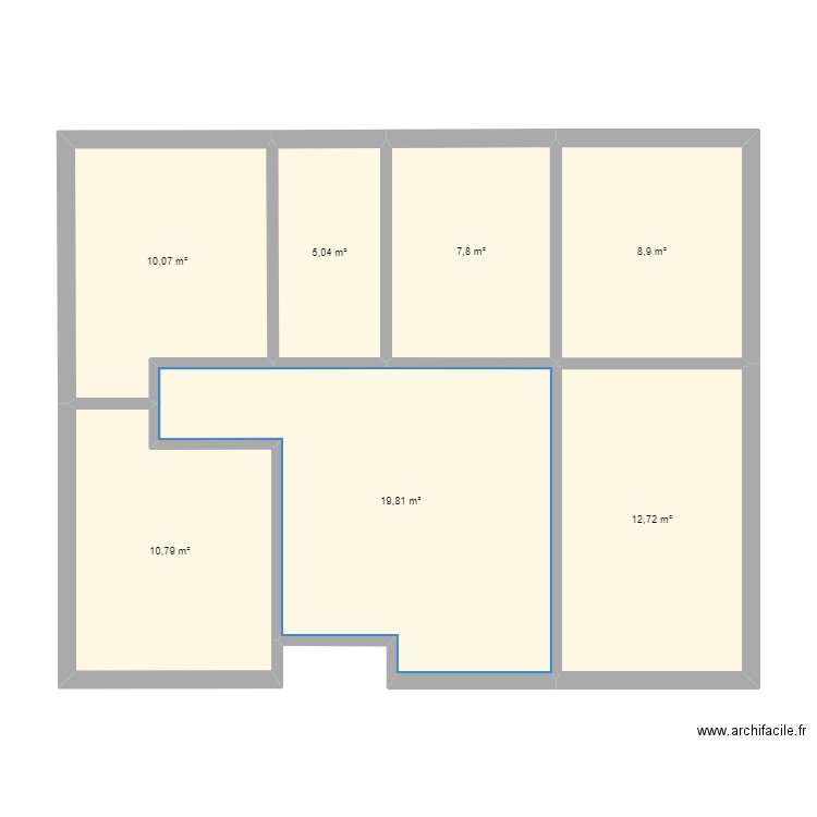 ST Nazaire. Plan de 7 pièces et 75 m2