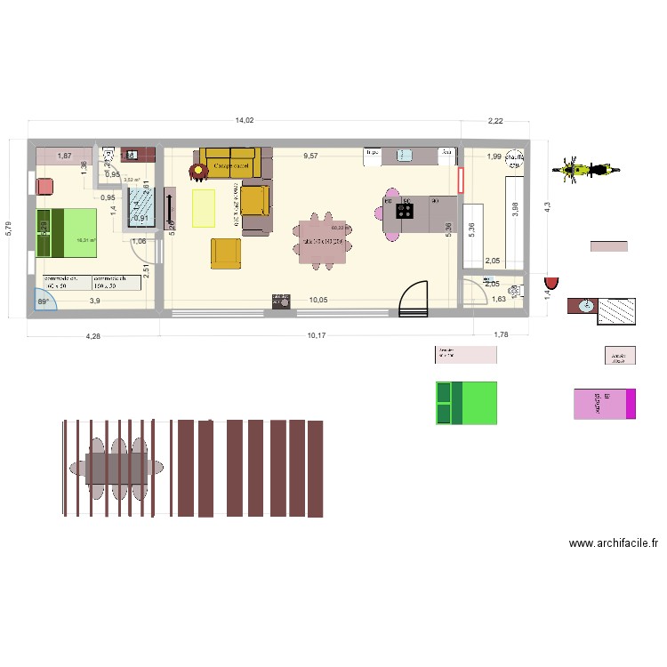 MAISON riom v4 avec etage 2 ch. Plan de 3 pièces et 80 m2