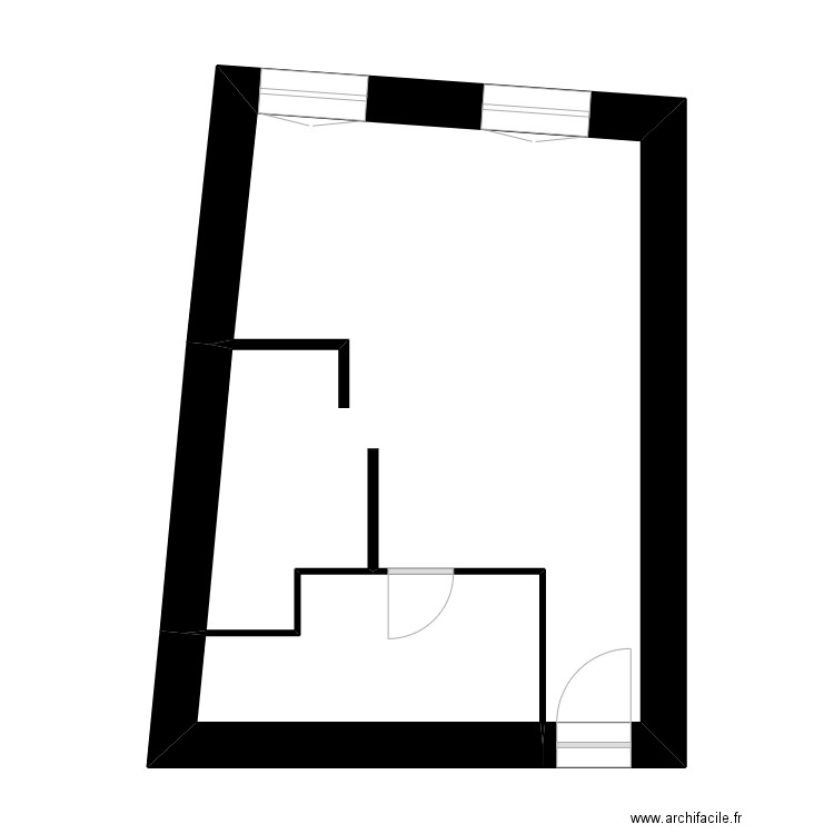 CREST. Plan de 2 pièces et 31 m2