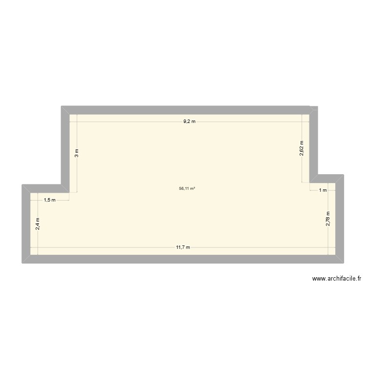 Montoir. Plan de 1 pièce et 56 m2