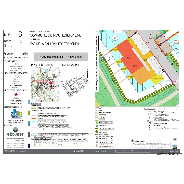 ZAC Caillonnière - Rocheservière lot B-v04-25. Plan de 0 pièce et 0 m2