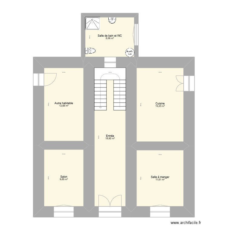 GASSMANN Ange Marie. Plan de 12 pièces et 163 m2