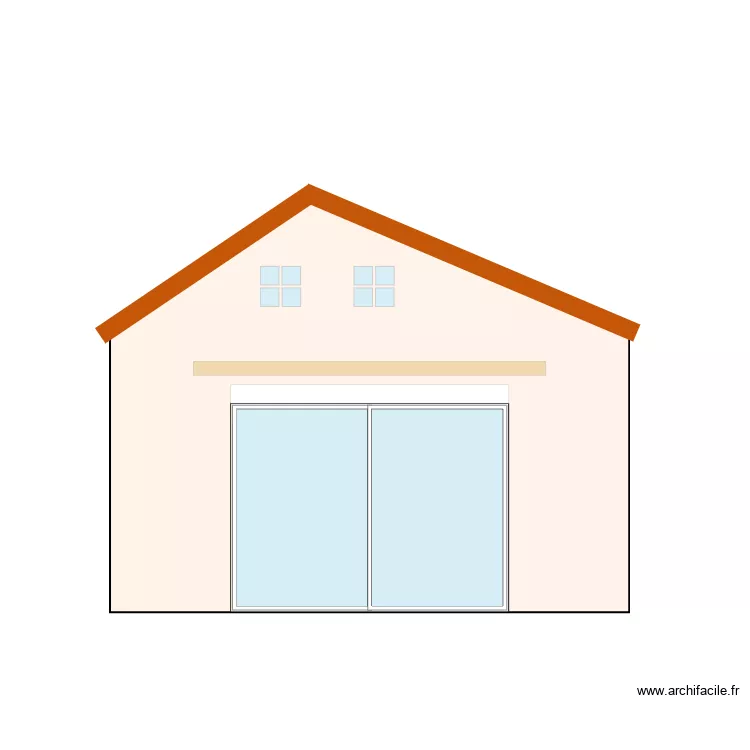 Fa&ccedil;ade arri&egrave;re projet&eacute;e 2. Plan de 