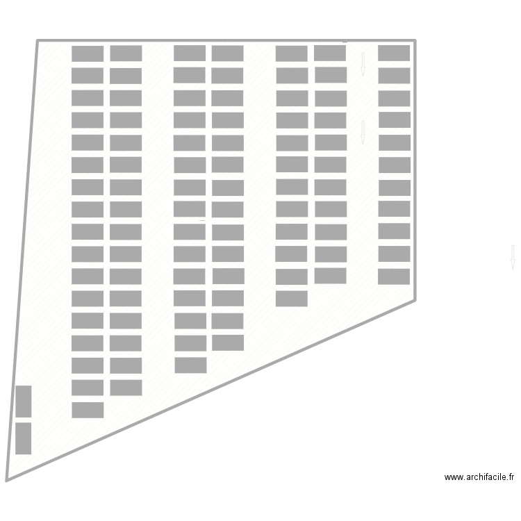 Zone thermique V1. Plan de 1 pièce et -967 m2