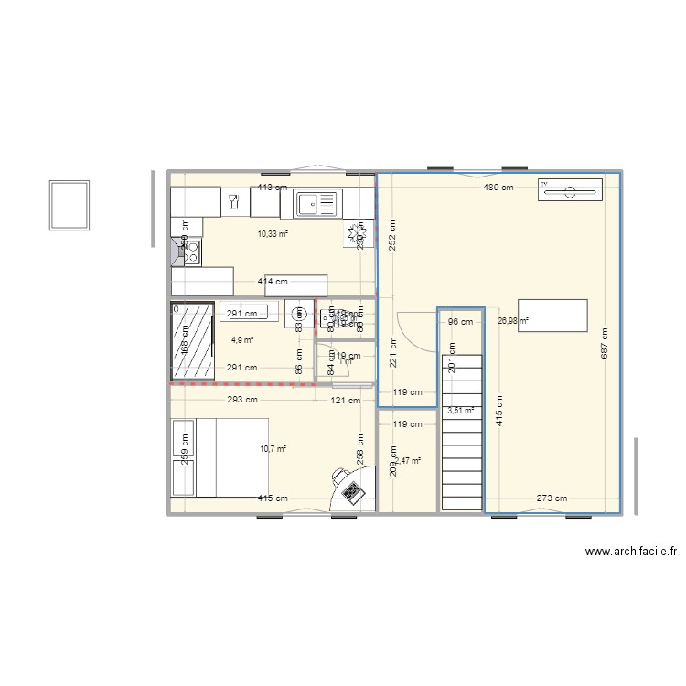 Etage Acheres . Plan de 0 pièce et 0 m2