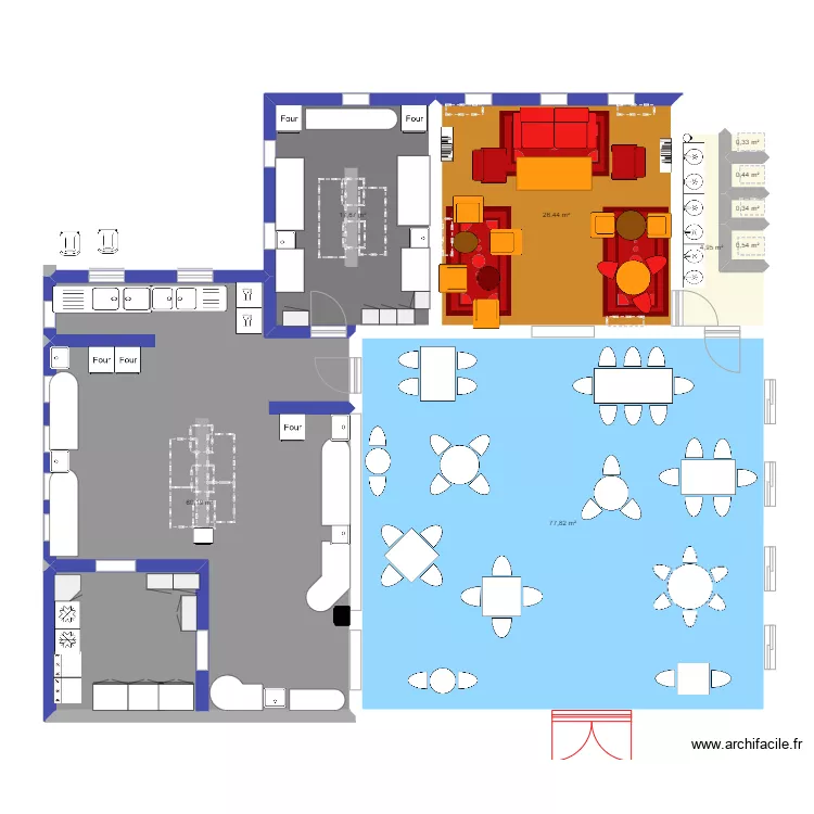 restaurant . Plan de 