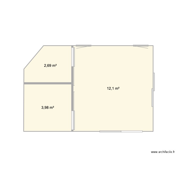 Suite parentale Sol y Pols 2. Plan de 3 pièces et 19 m2