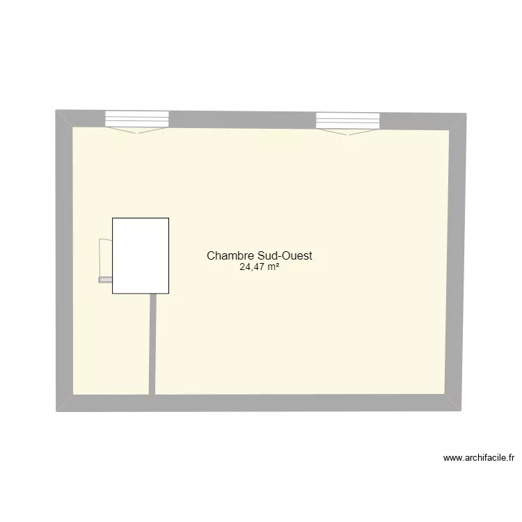 Chambre Sud-Est. Plan de 