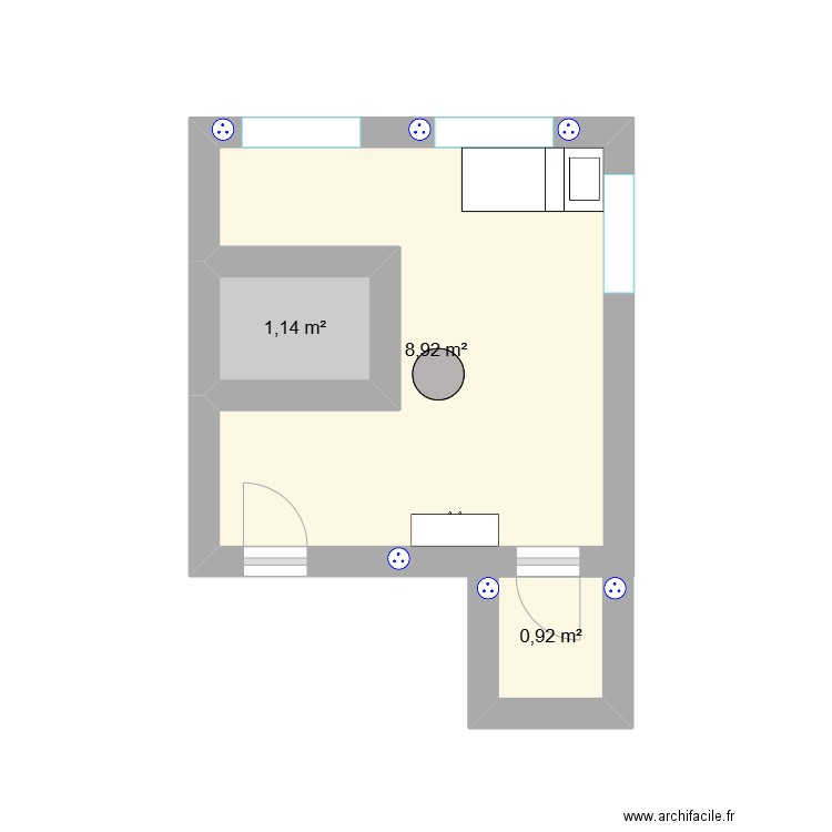 Appart de Pierre. Plan de 3 pièces et 11 m2
