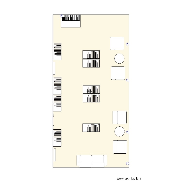 Espace musique MET V2. Plan de 1 pièce et 55 m2