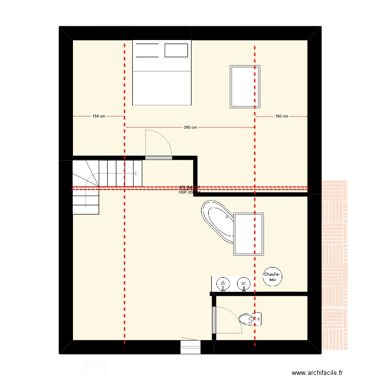 RdC Caro grange -2. Plan de 6 pièces et 127 m2