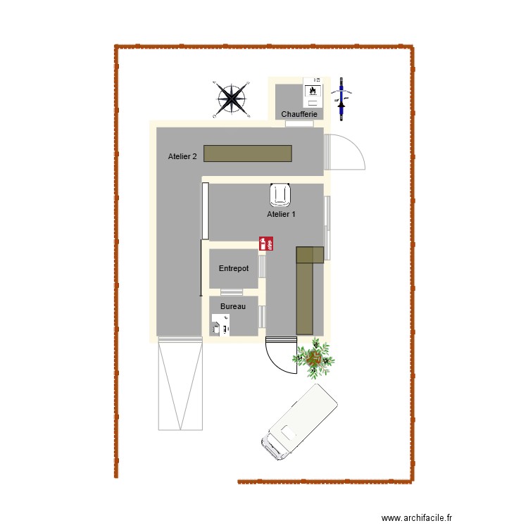 Lutz menuiserie ebénisterie. Plan de 5 pièces et 18 m2