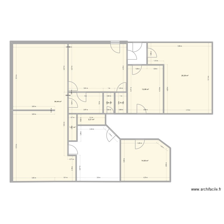 Plan labo 2027. Plan de 8 pièces et 148 m2