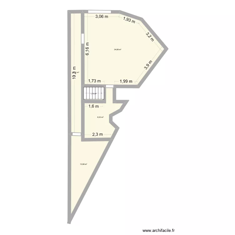 RDC Maison Roubaix. Plan de 5  et 65 m²