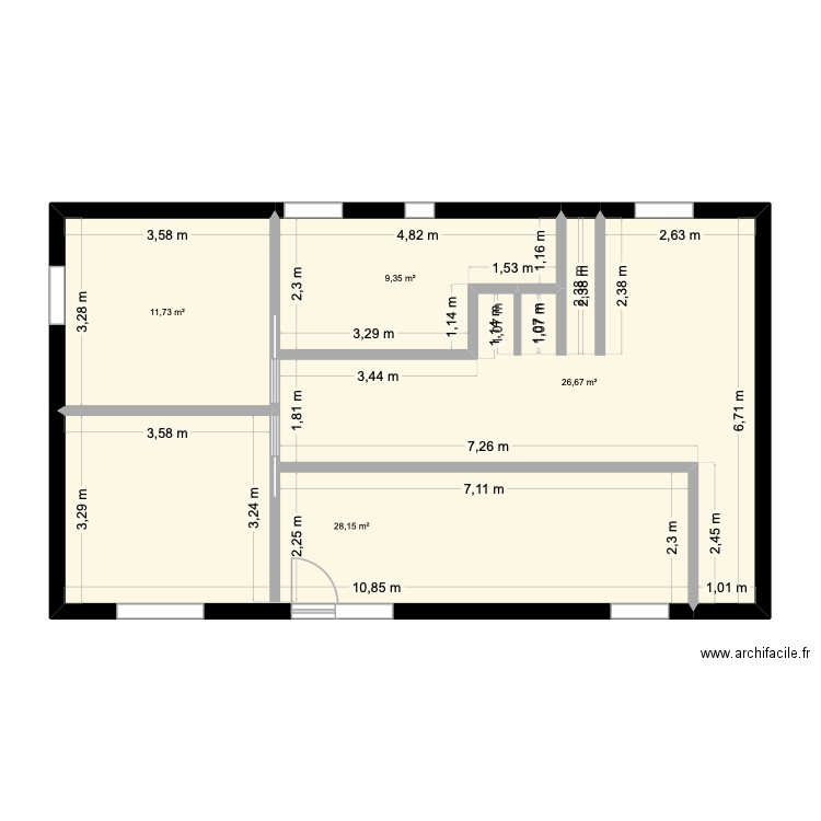 plan maison P.Cezanne v1. Plan de 4 pièces et 76 m2