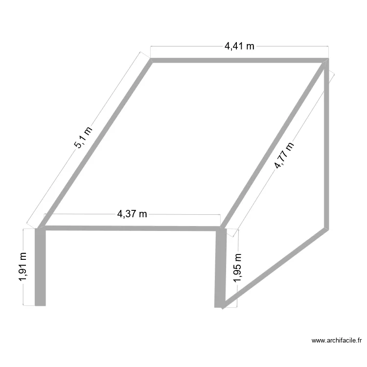fred. Plan de 1  et 17 m²