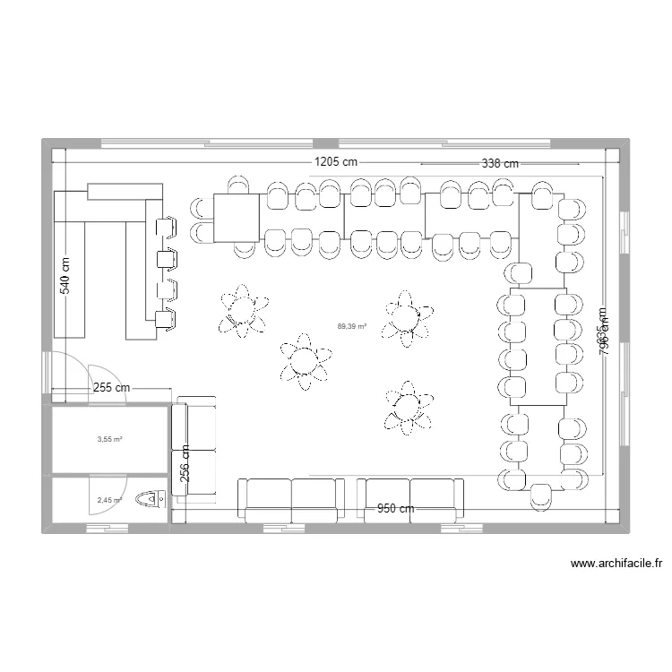 SALLE LAC DE MAROT 3. Plan de 