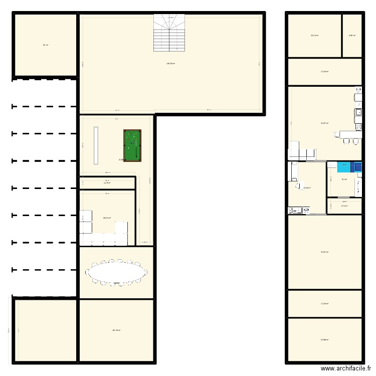 Layan XL 2'. Plan de 18 pièces et 647 m2