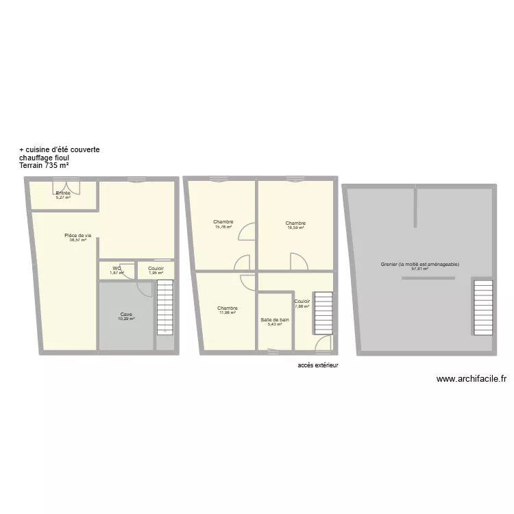 MARTIN arnaville. Plan de 14  et 184 m²