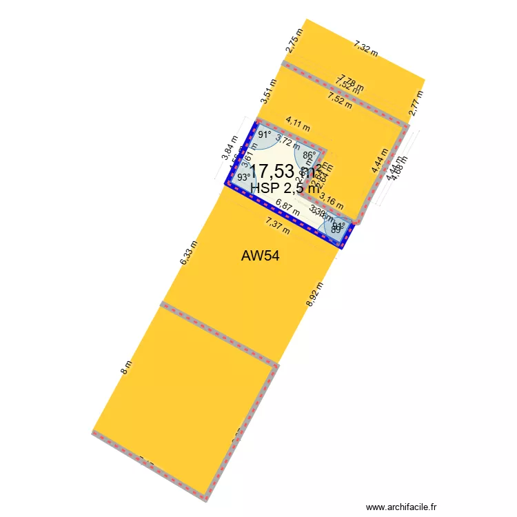 CADASTRE LE TREPORT AW54 + ajout pour panneaux solaires. Plan de 1 et 13 m² CADASTRE LE TREPORT AW54 + ajout pour panneaux solaires. Plan de 1 et 13 m²