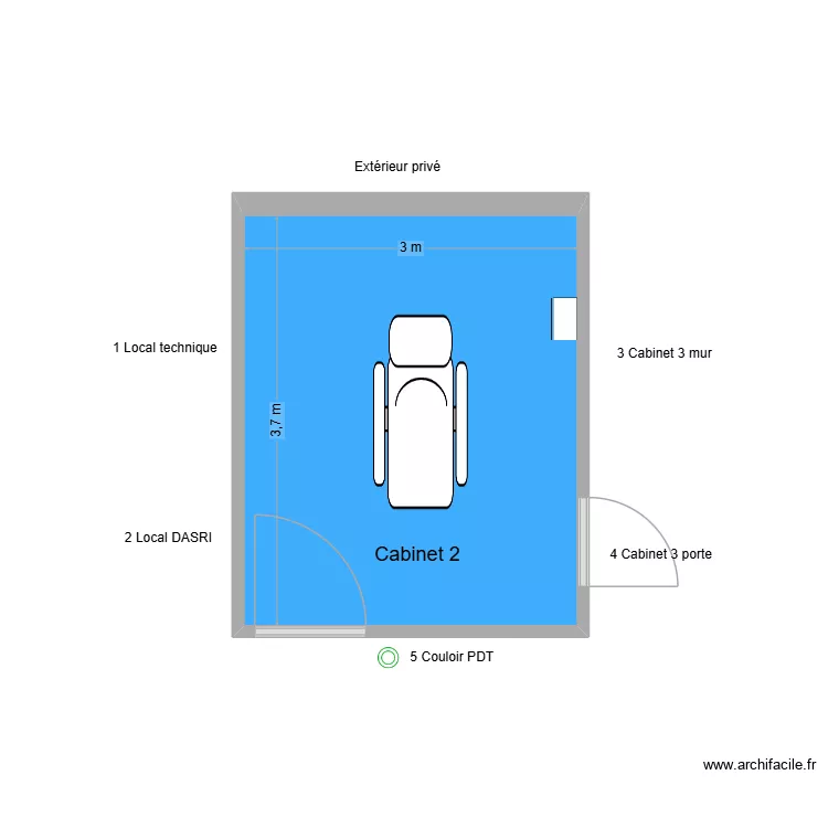 60710 Cabinet 2. Plan de 