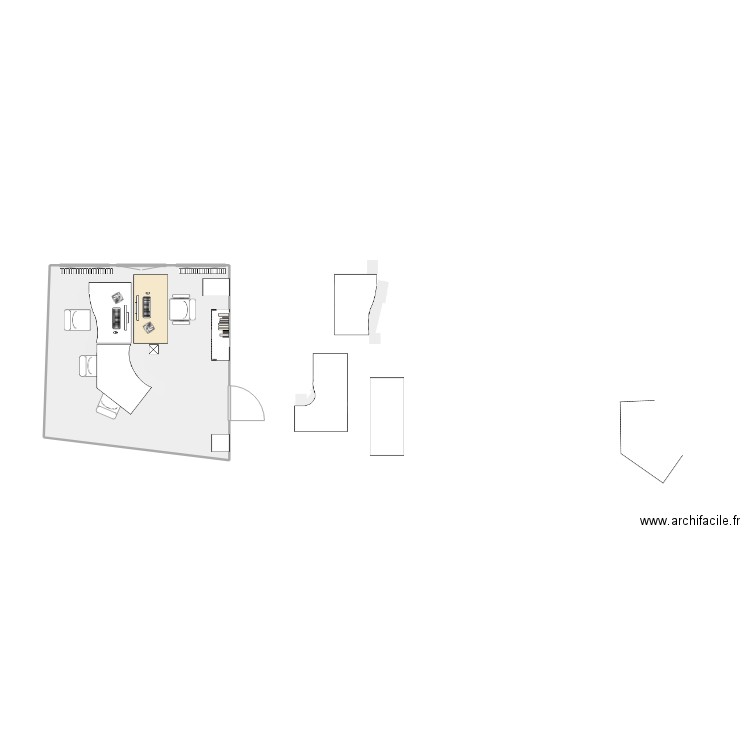 Plan1. Plan de 1 pièce et 18 m2