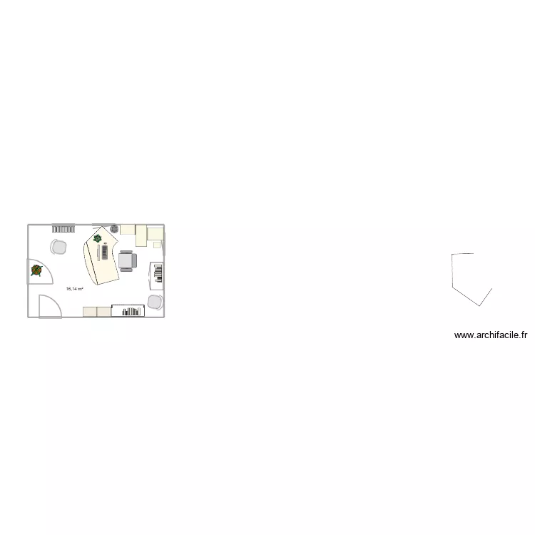 Plan1. Plan de 1  et 16 m²