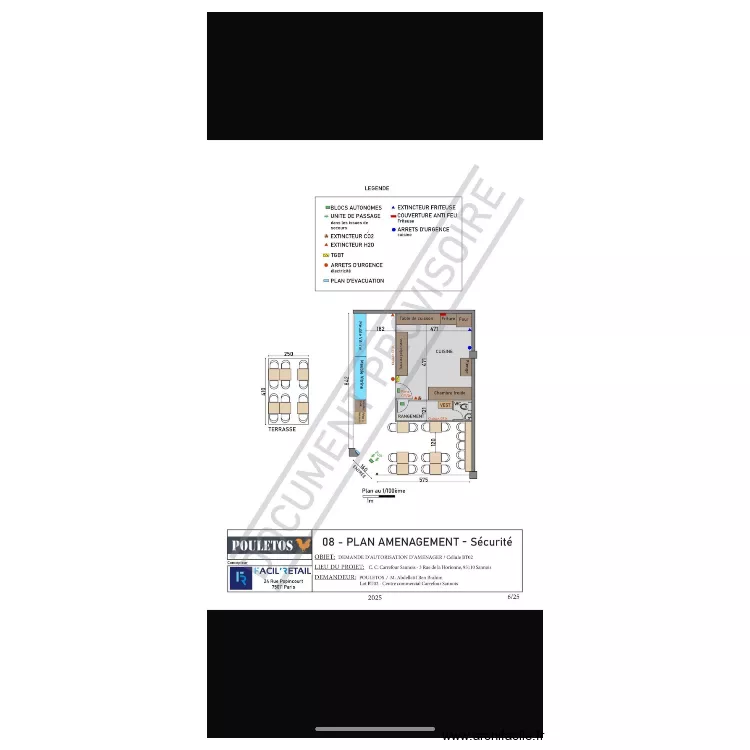 Pouletos  carrefour sannois. Plan de 