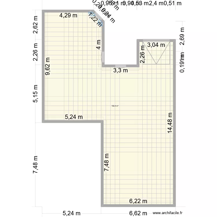 casa. Plan de 1 Pièce et 132 m² casa. Plan de 1 Pièce et 132 m²