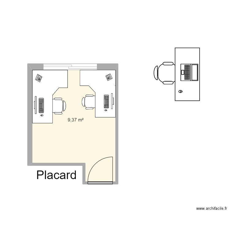 BUREAU AMENAGEMENT. Plan de 0 pièce et 0 m2