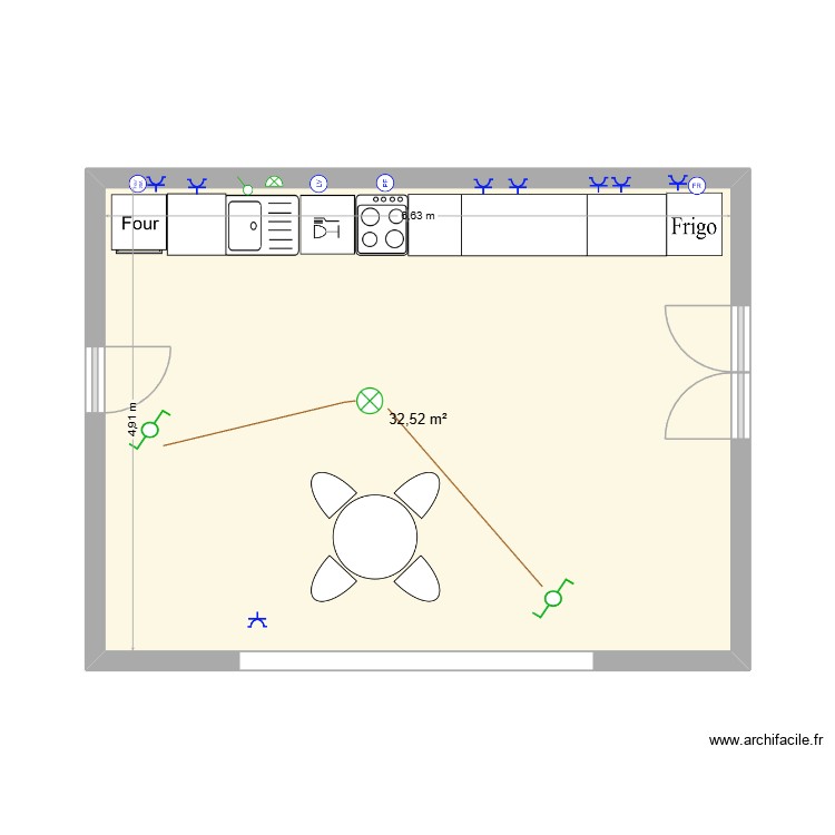 BENOIT hugo castel. Plan de 1 pièce et 33 m2