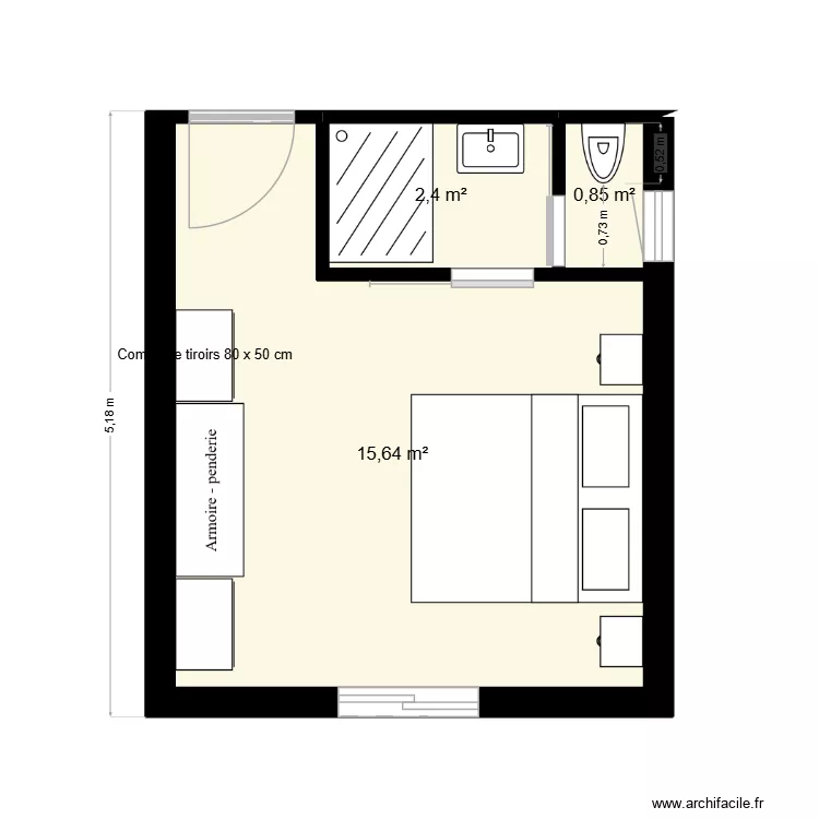 Plan de sol 10. Plan de 3  et 19 m²