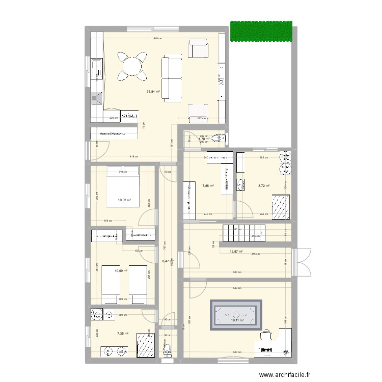 Extension rêve st Cyp étage. Plan de 10 pièces et 122 m2