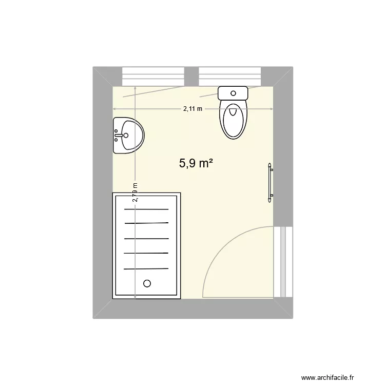 GOUT MARCEL. Plan de 1  et 6 m²