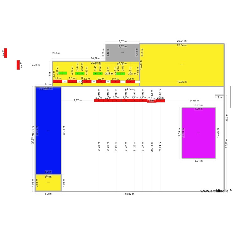 200. Plan de 6 pièces et 595 m2
