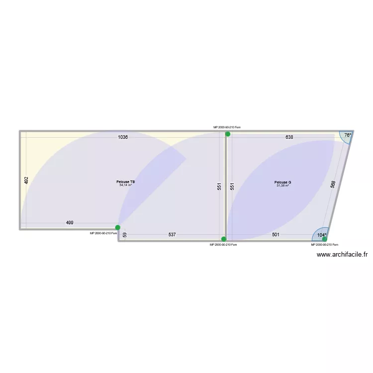Arrosage Gites. Plan de 2 et 86 m² Arrosage Gites. Plan de 2 et 86 m²