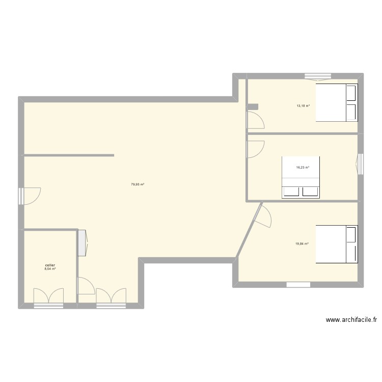 rzenn5. Plan de 5 pièces et 138 m2