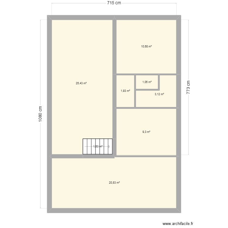 monfourny. Plan de 16 pièces et 133 m2