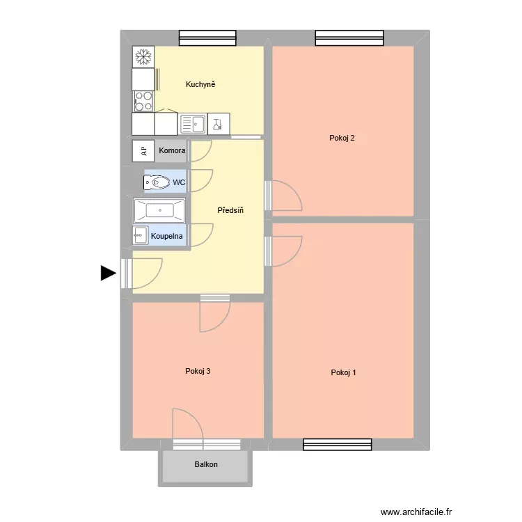 Radničn&iacute; 636 byt 9. Plan de 14 Pièces et 197 m²
