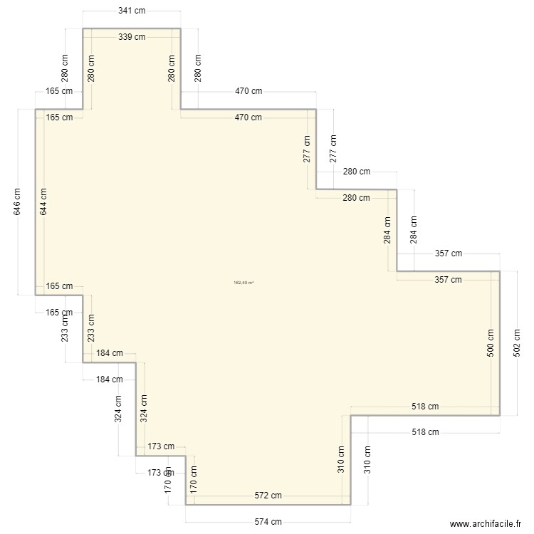 LE PECQ RESIDENCE SOLEIL. Plan de 1 pièce et 162 m2