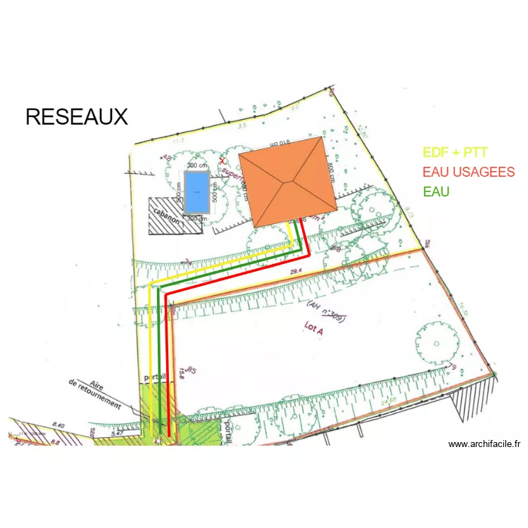 PLAN DE MASSE RESEAUX. Plan de 